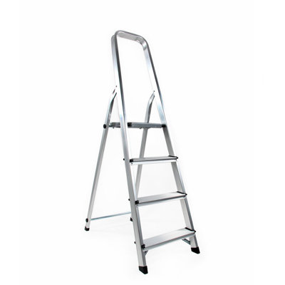 ClearAmbient 1,47 m Trittleiter Delatorre aus Aluminium | Wayfair.de